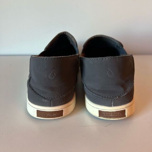 OluKai Womens Pehuea Shoes Size 10 Grey Slip-On Casual Mesh Drop Heel Sneakers - Picture 2 of 8